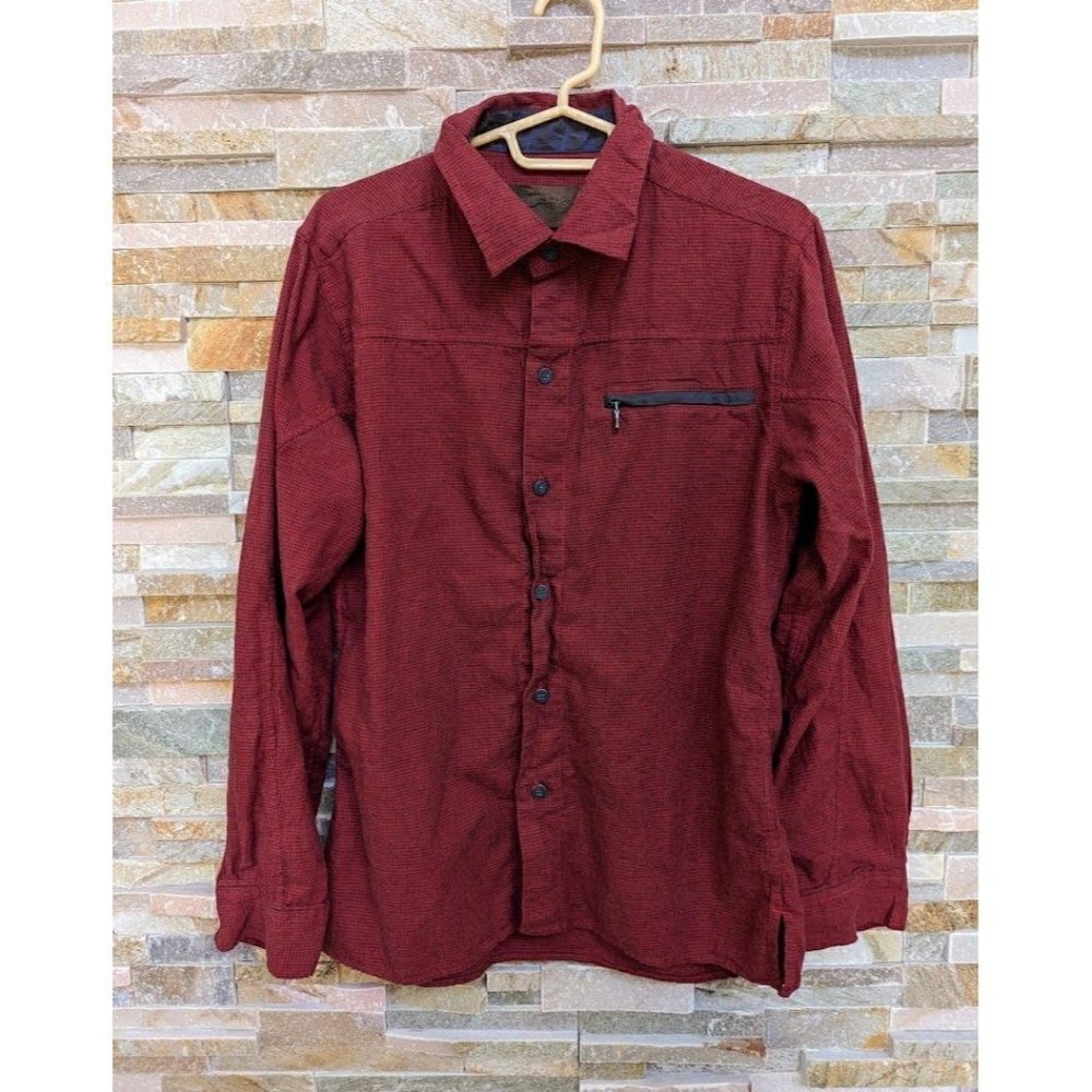 Comstock & Co Men's Long Sleeve Shirt Checkered Red Button Up size M - Picture 1 of 7